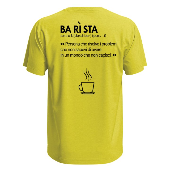 T-shirt unisex Mezza Manica Stampa ITALIAN ESPRESSO caffe' barista caffetteria bar idea regalo uomo donna