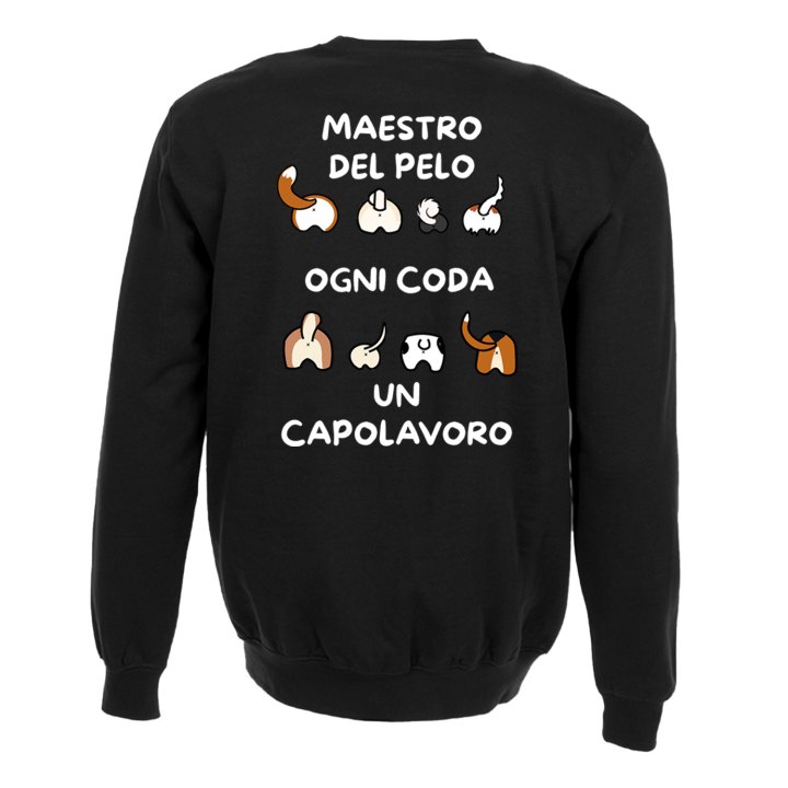 Felpa maglione con stampa DTF "MAESTRO DEL PELO" barbiere dogsitter toelettatore veterinario