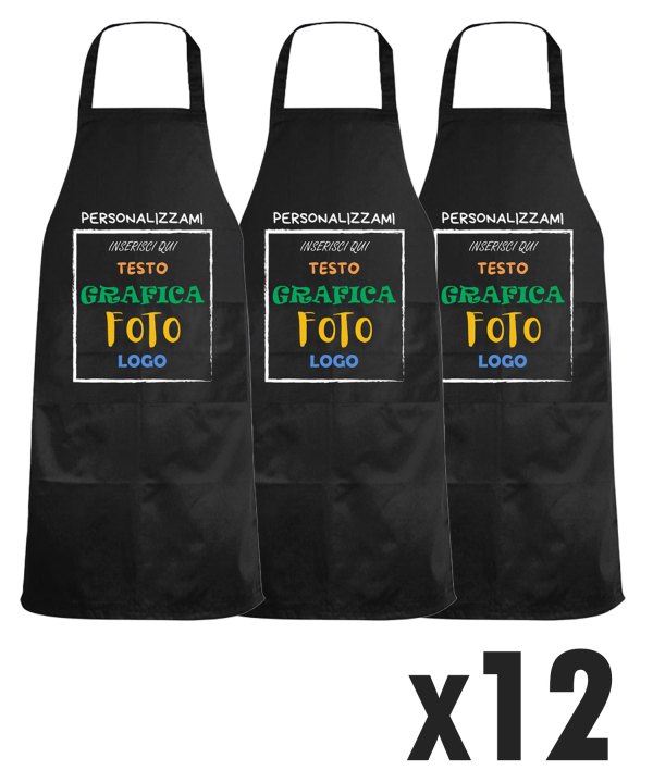 Stock 12 Grembiuli Professionali Personalizzabili Fratelliditalia - Fornitura Ristorante e Cucina - Made in Italy