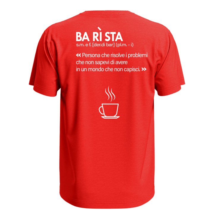 T-shirt unisex Mezza Manica Stampa ITALIAN ESPRESSO caffe' barista caffetteria bar idea regalo uomo donna