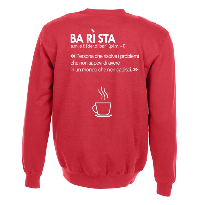 Felpa maglia con stampa spiritosa barman birreria barista bar enologo lavoro idea regalo uomo donna