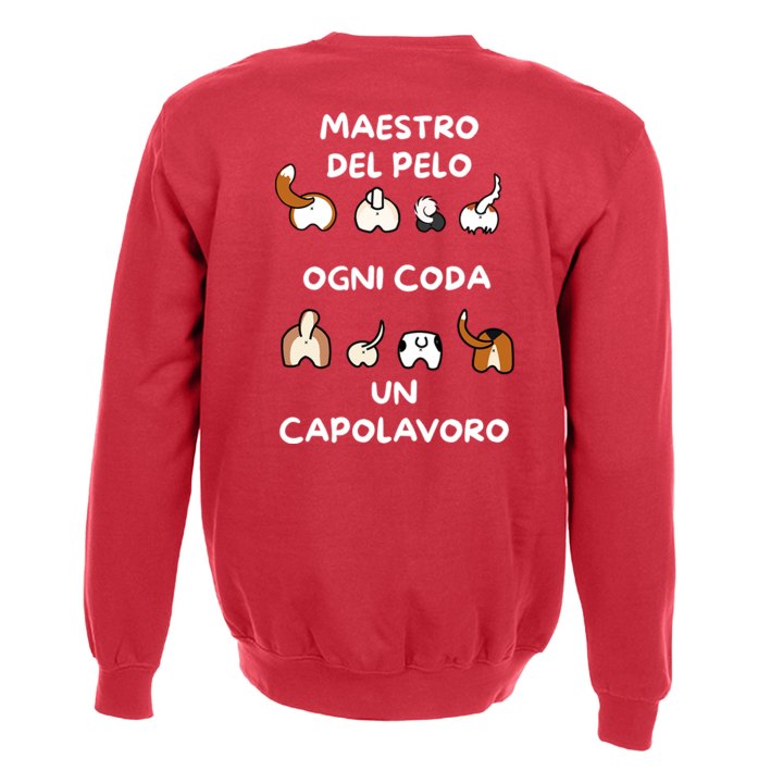Felpa maglione con stampa DTF "MAESTRO DEL PELO" barbiere dogsitter toelettatore veterinario