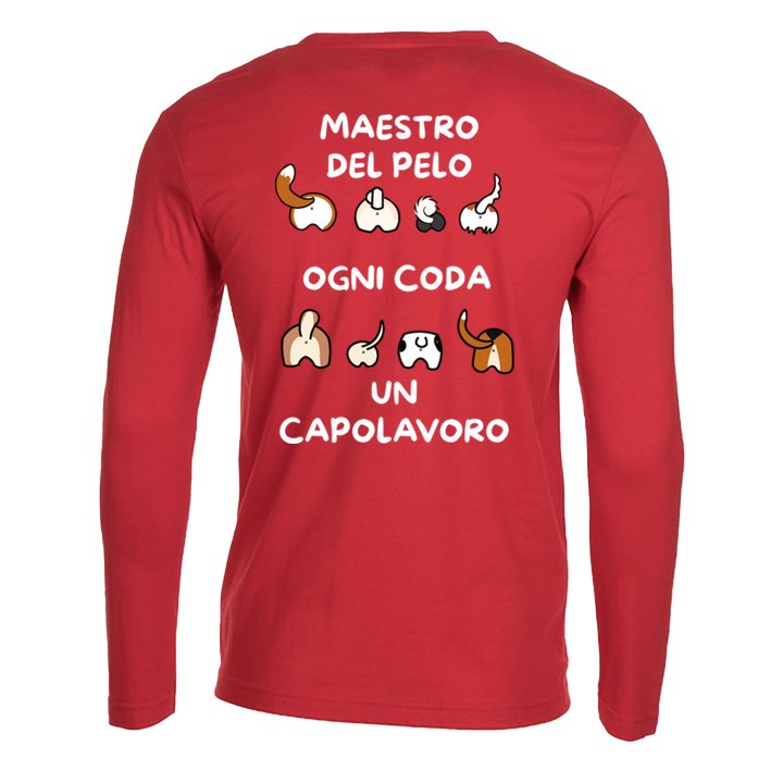 T-shirt maglia stampa DTF "MAESTRO DEL PELO" toelettatori veterinari dogsitter cani animali pet therapy