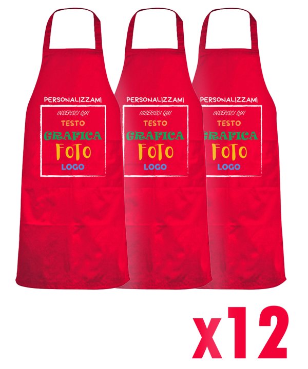 Stock 12 Grembiuli Professionali Personalizzabili Fratelliditalia - Fornitura Ristorante e Cucina - Made in Italy