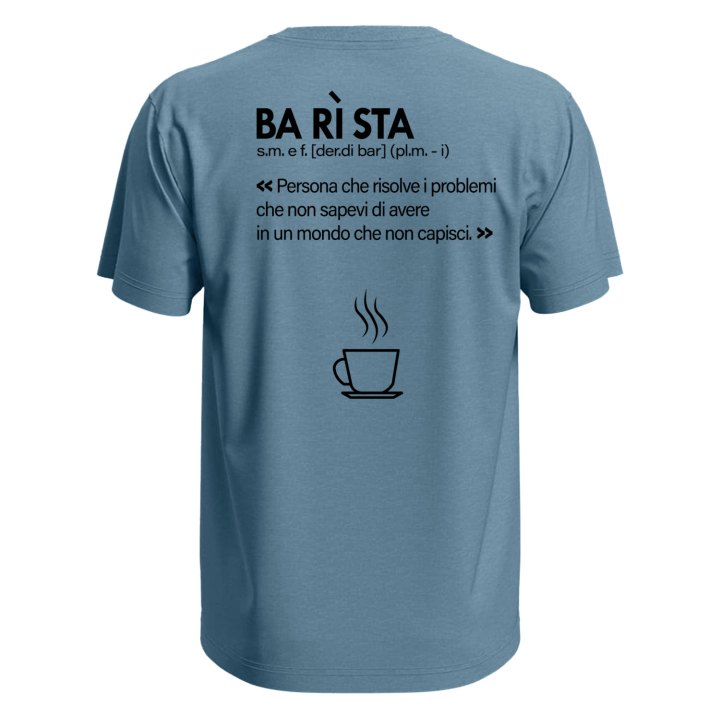 T-shirt unisex Mezza Manica Stampa ITALIAN ESPRESSO caffe' barista caffetteria bar idea regalo uomo donna