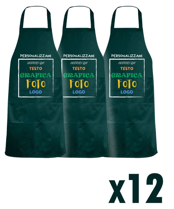 Stock 12 Grembiuli Professionali Personalizzabili Fratelliditalia - Fornitura Ristorante e Cucina - Made in Italy