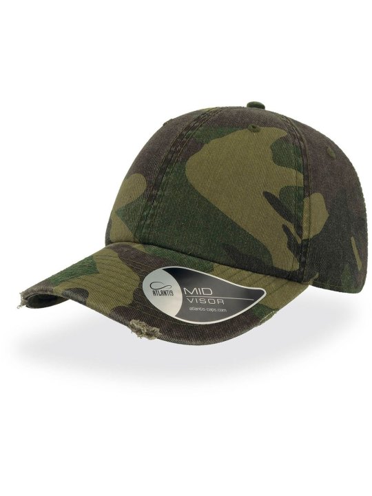 Cappellino Dad Hat Destroyed 6 Pannelli in Cotone Chino Lavato