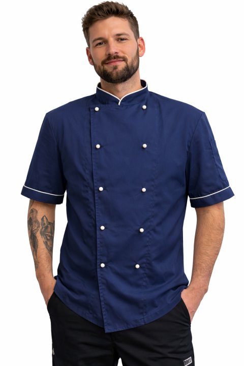 Giacca cuoco chef lavoro cucina ristorante estiva mezze maniche alimentari - Personalizzabile con il tuo logo