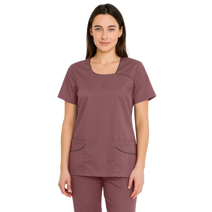 Casacca da Donna Professionale Traspirante a Mezze Maniche con profilo