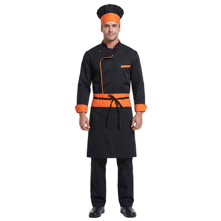 Completo chef cuoco giacca cappello grembiule kit cucina set ristorante pizzeria