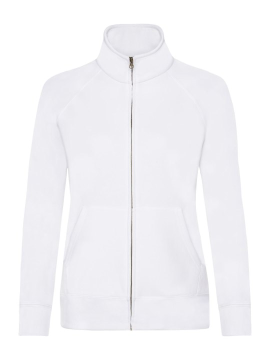 Felpa donna con zip intera e maniche raglan in cotone e poliestere