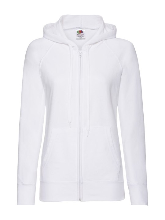 Felpa donna leggera con cappuccio personalizzabile con zip nascosta