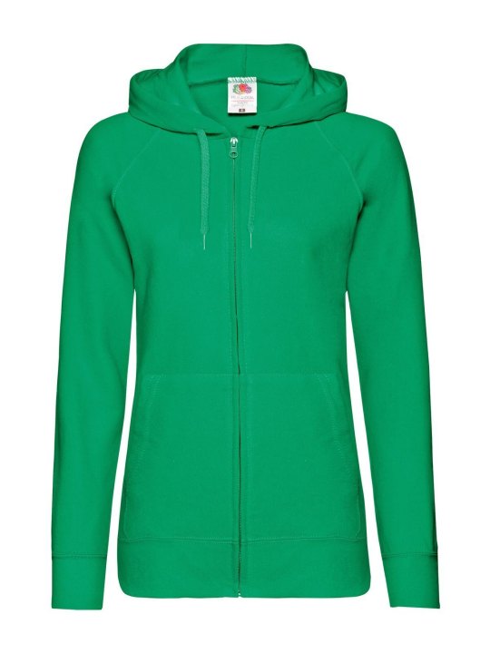 Felpa donna leggera con cappuccio personalizzabile con zip nascosta