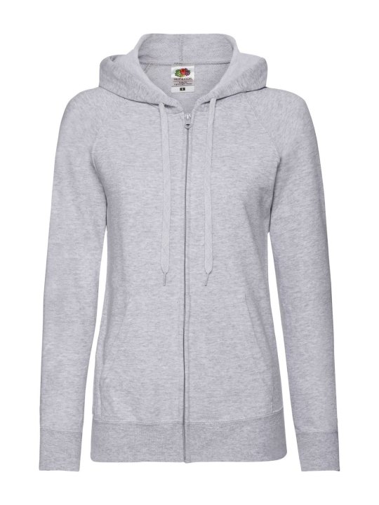 Felpa donna leggera con cappuccio personalizzabile con zip nascosta
