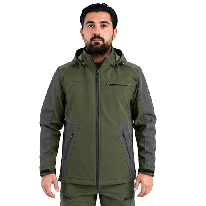 Giacca giubbotto tecnico Softshell antivento impermeabile caccia antipioggia uomo