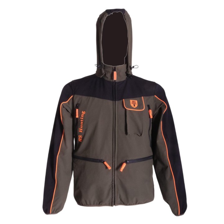 Giacca caccia cinghiale tecnica giubbino elasticizzato cappuccio uomo fluorescente