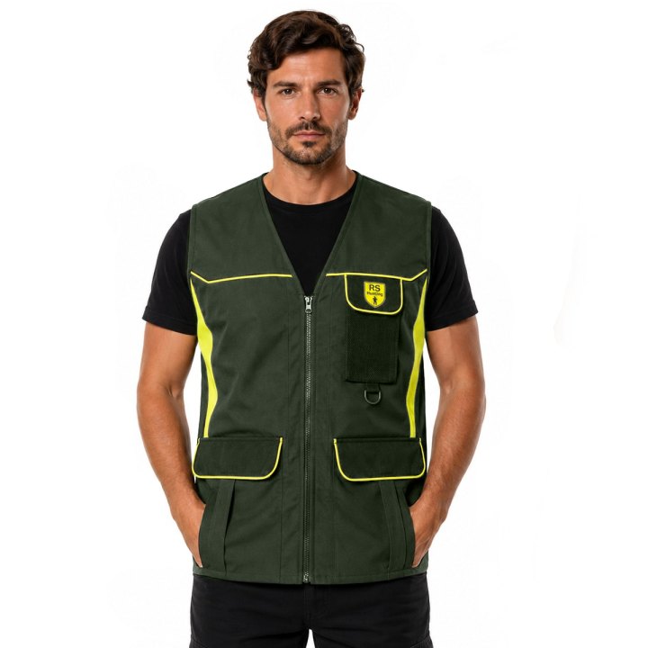 Gilet smanicato protettivo tessuto tecnico caccia resistente impermeabile