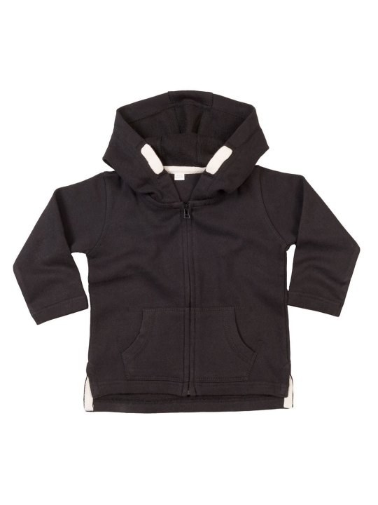 Baby Zipped Hoodie Felpa Baby con Zip e Cappuccio Personalizzabile in Cotone Riciclato