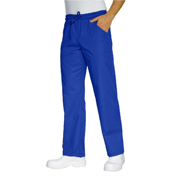 Set 2 pezzi Pantalone Gessato Unisex Professionale Chef Cuoco Ristorazione Antipiega