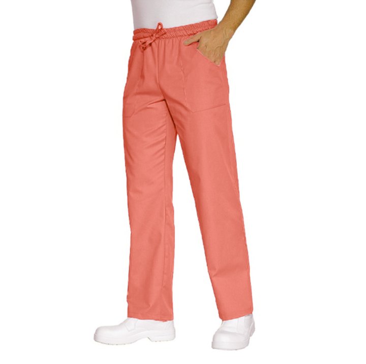 Set 2 pezzi Pantalone Gessato Unisex Professionale Chef Cuoco Ristorazione Antipiega