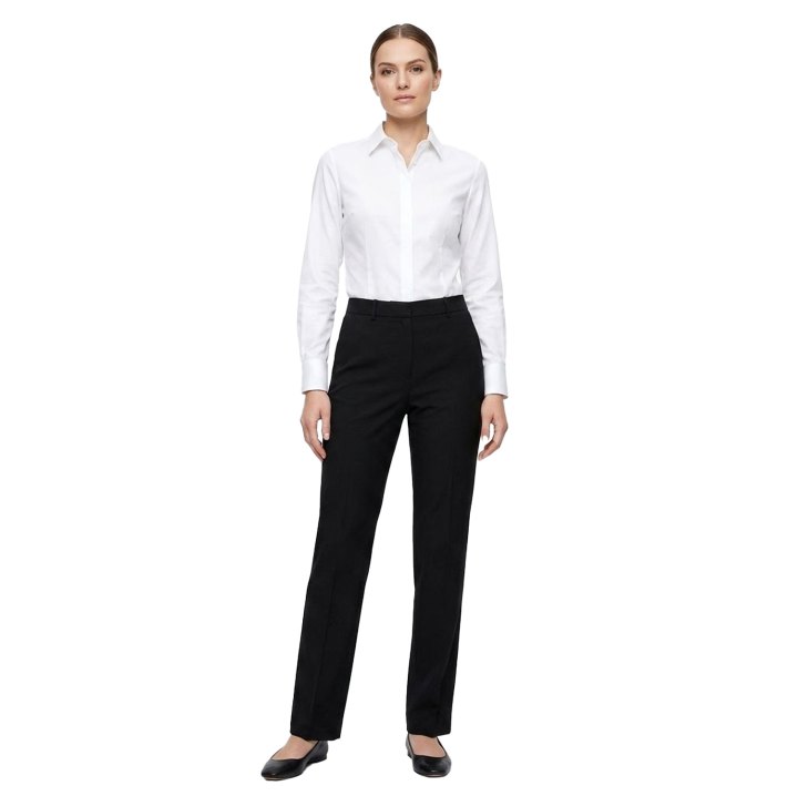 Pantalone Classico Donna Avvitato Nero Elegante Antipiega Professionale Fratelliditalia