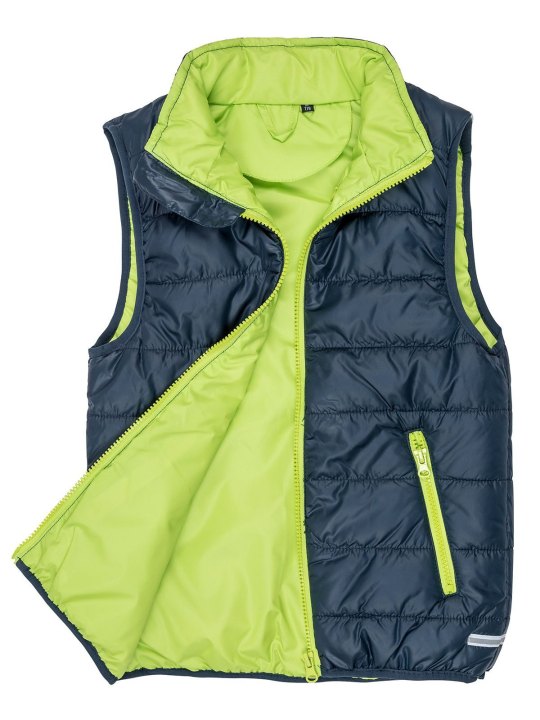 Gilet Imbottito Junior Antivento e Impermeabile con Zip