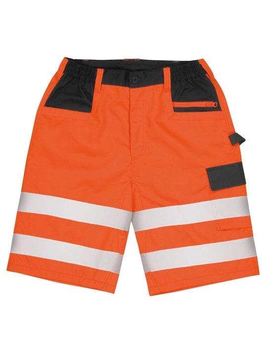 Pantaloncini Cargo Alta Visibilita' con Bande Riflettenti