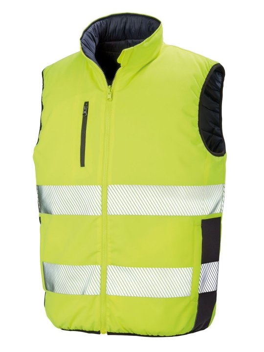 Gilet Double Face con Dettagli Catarifrangenti