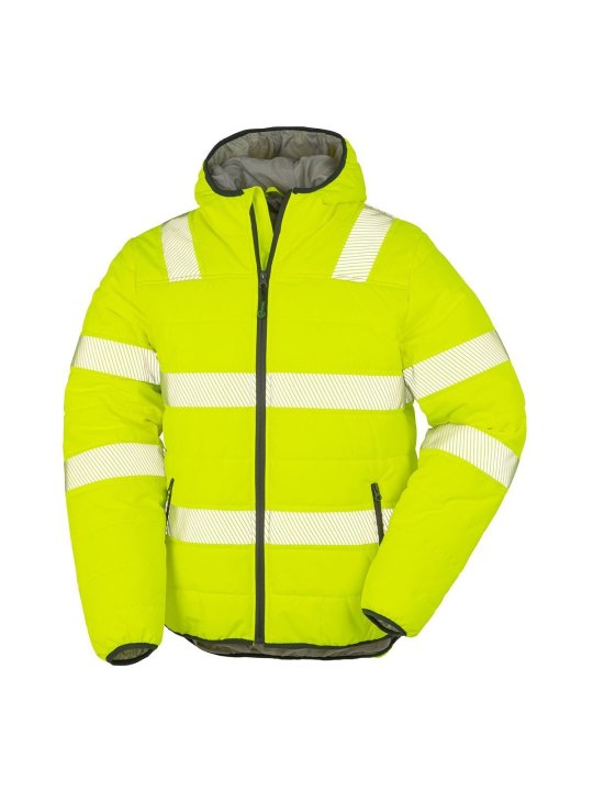 Recycled Ripstop Padded Safety Jacket- Giacca di sicurezza imbottita ripstop riciclata alta visibilita'