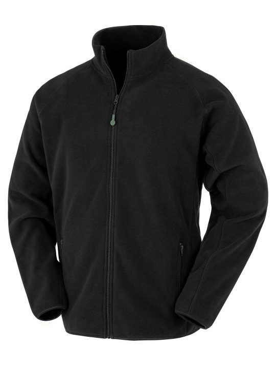 Maglia in micropile riciclato con zip intera eco-friendly