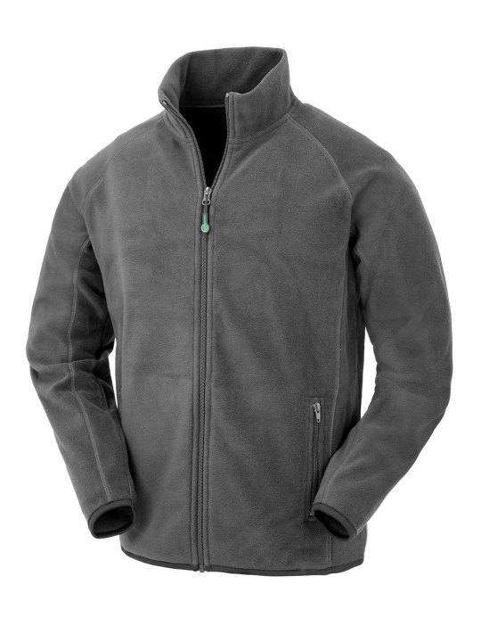 Maglia in micropile riciclato con zip intera eco-friendly