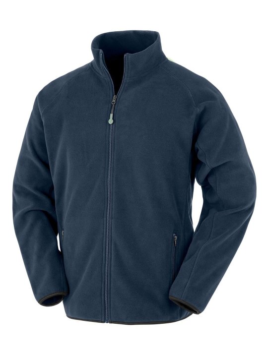 Maglia in micropile riciclato con zip intera eco-friendly