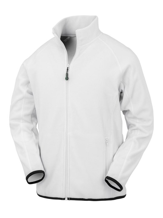 Maglia in micropile riciclato con zip intera eco-friendly