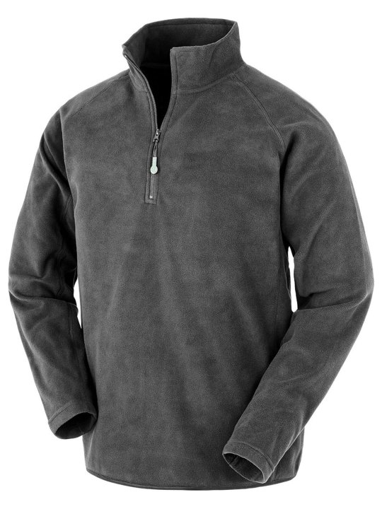 Maglia in Micropile Riciclato a Mezza Zip Eco-Friendly
