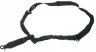 Cinghia tactical softair miltec 1 punto elastico nera moschettone e anelli metal